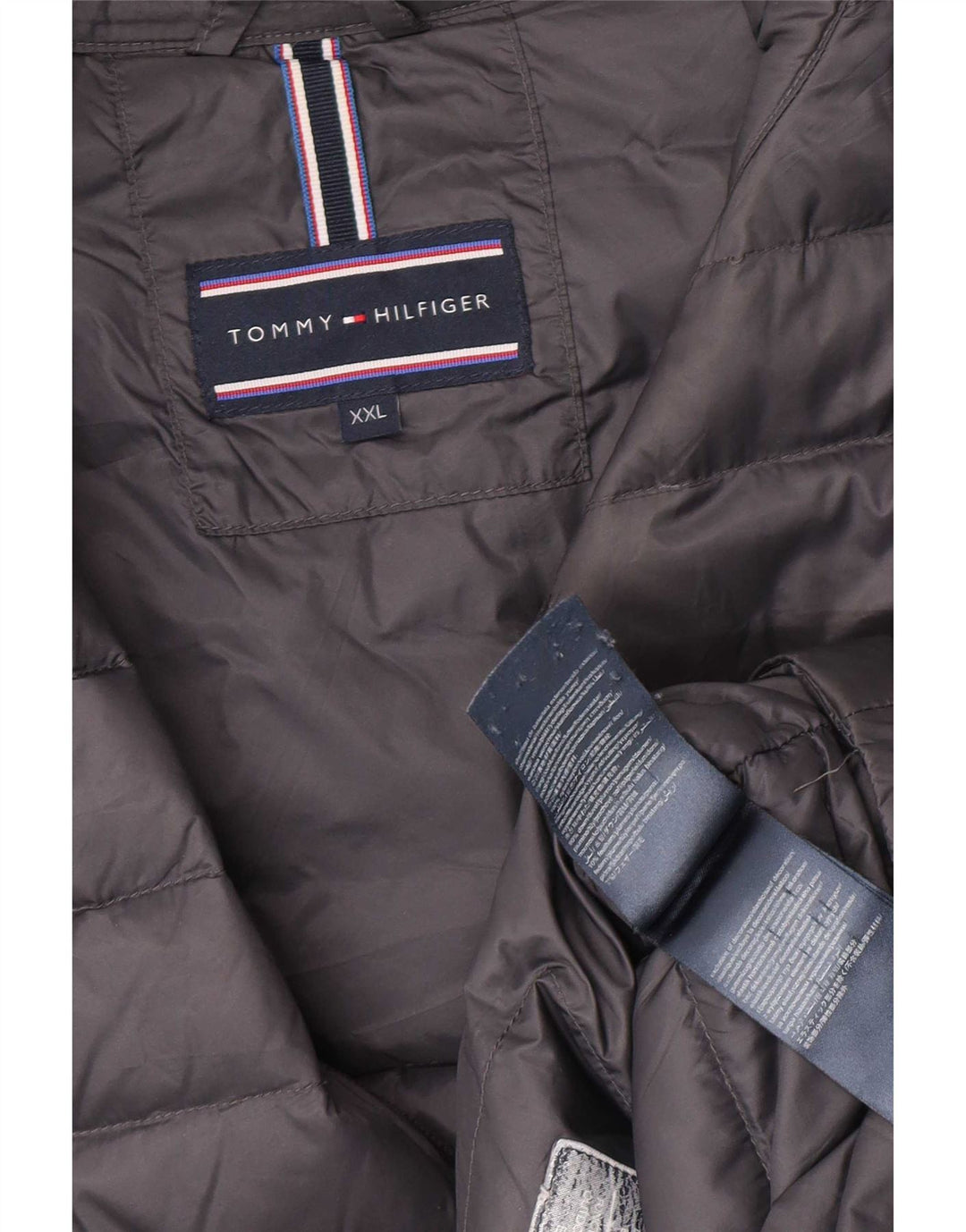 Tommy Hilfiger Mens Padded Jacket UK 44 2XL Grey Nylon