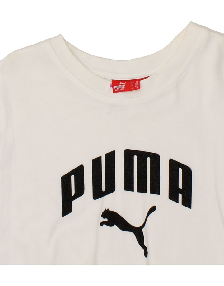 PUMA Mens Graphic T-Shirt Top Medium White Cotton Vintage Puma and Second-Hand Puma from Messina Hembry 