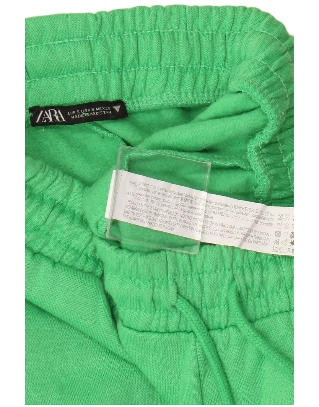 Zara Womens Tracksuit Trousers Joggers UK 10 Small  Green Polyester