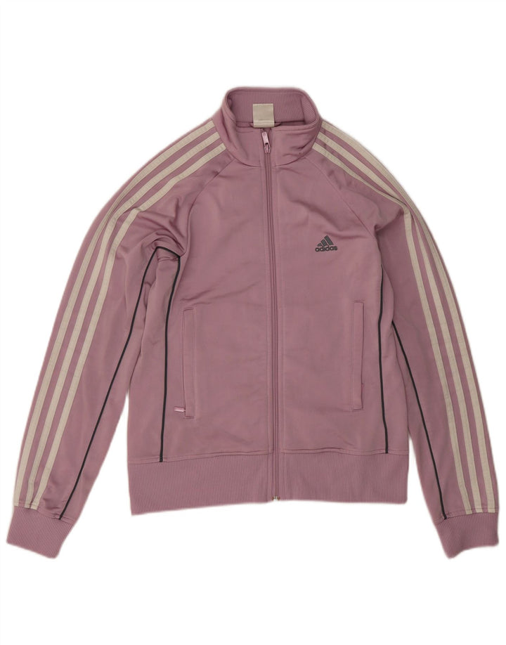 Adidas Womens Tracksuit Top Jacket UK 12 Medium Purple Polyester