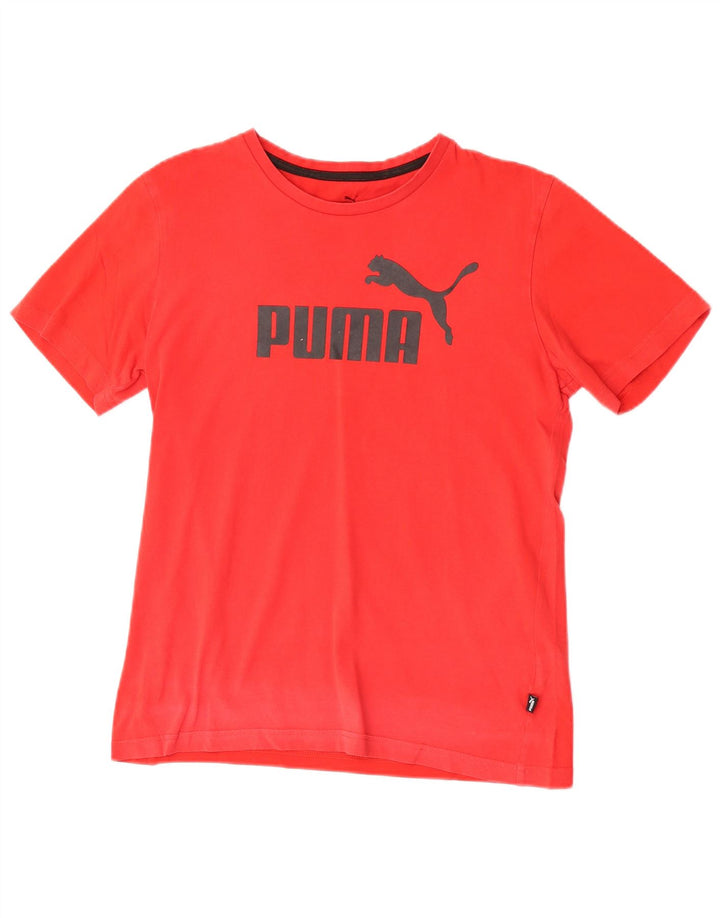 Puma Mens Graphic T-Shirt Top Small Red Cotton