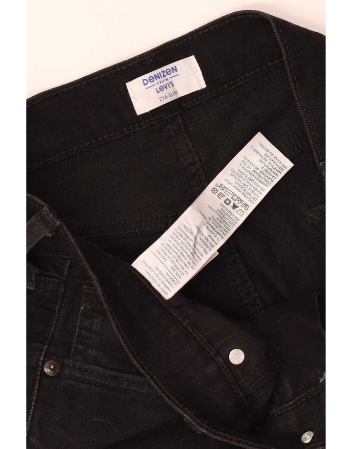 Levi's Mens Denizen Slim Jeans W33 L32 Black Cotton