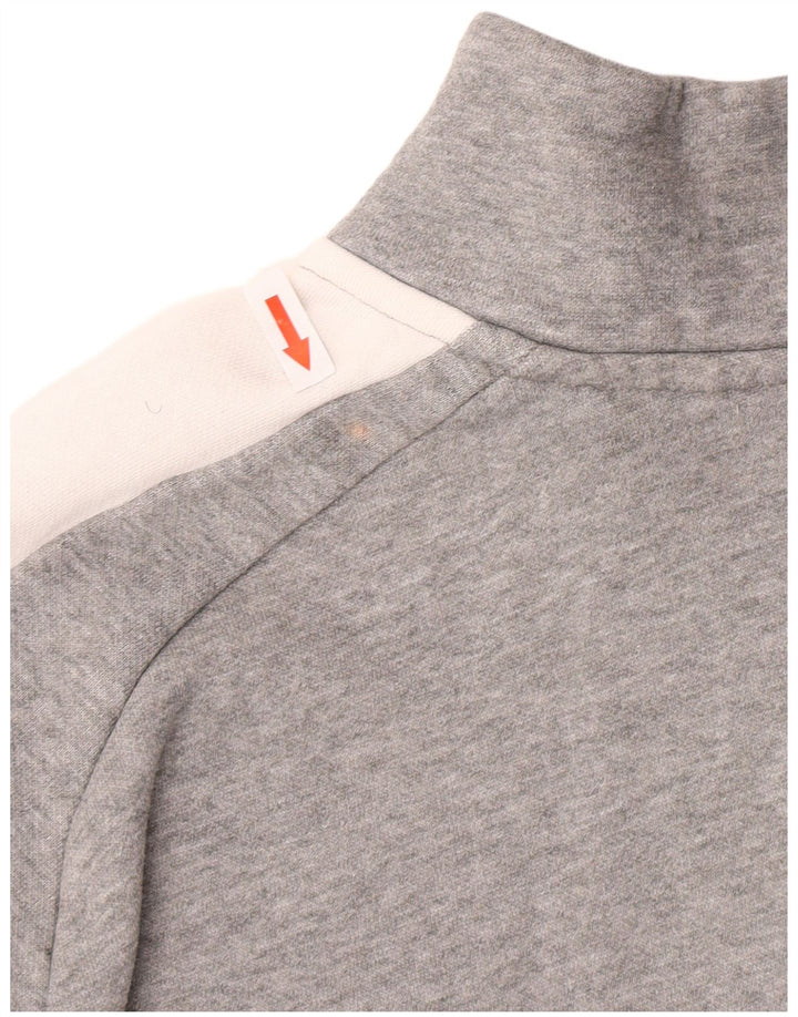 Puma Womens Tracksuit Top Jacket UK 16 Large Grey Colourblock Cotton