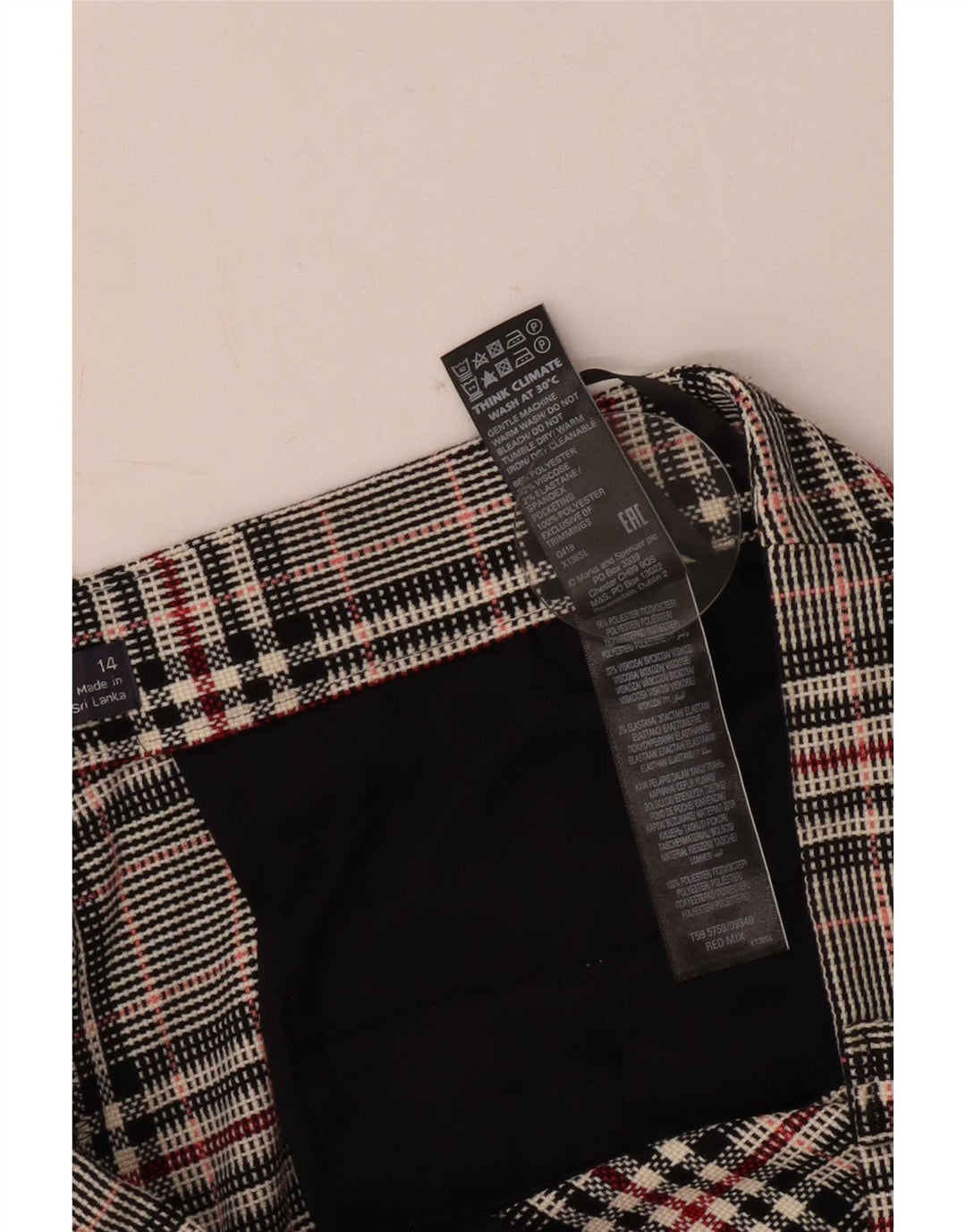 Marks & Spencer Womens Suit Trousers UK 14 Large W34 L26 Multicoloured