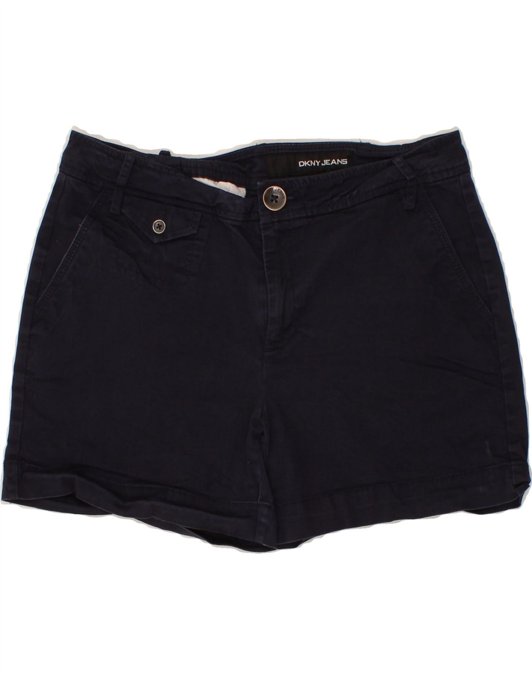 DKNY Womens Chino Shorts US 6 Medium W30 Navy Blue Cotton Vintage Dkny and Second-Hand Dkny from Messina Hembry 