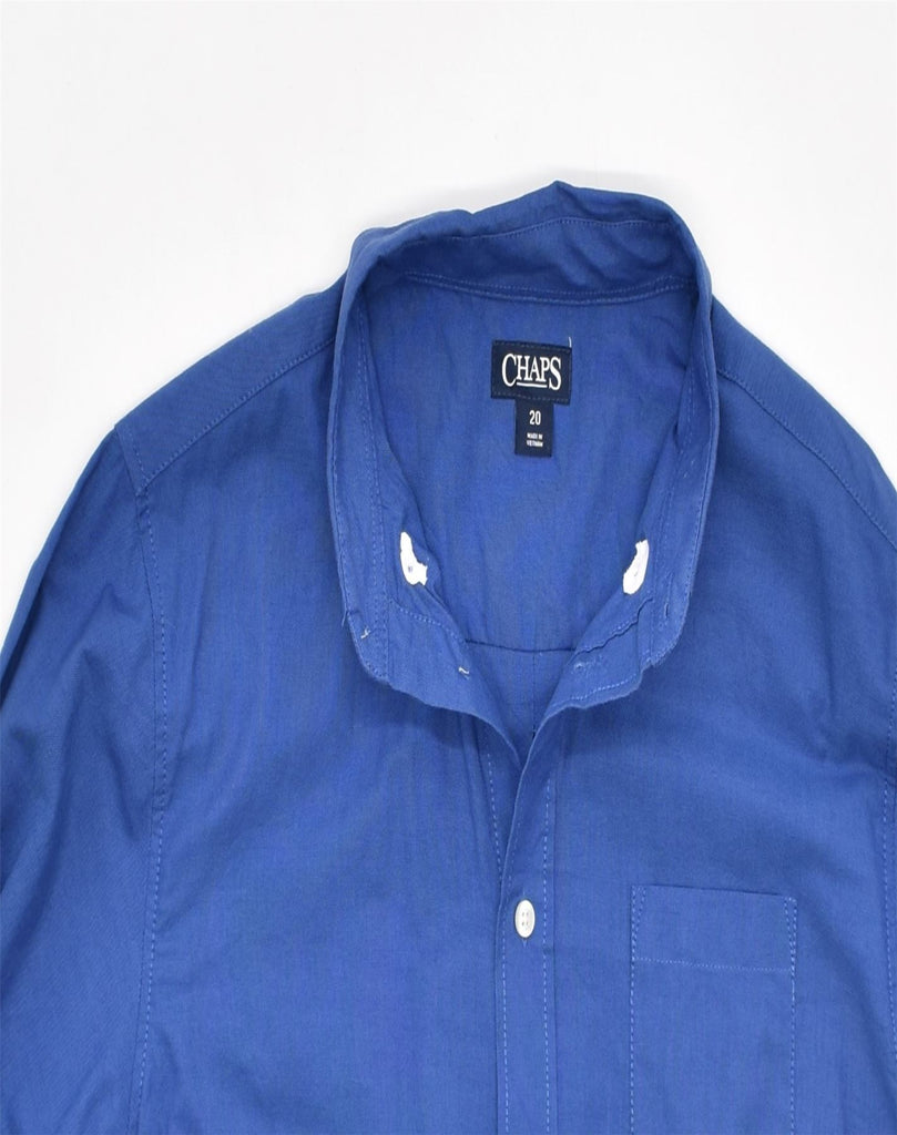 CHAPS Mens Shirt Small Blue Cotton | Vintage | Thrift | Second-Hand | Used Clothing | Messina Hembry 