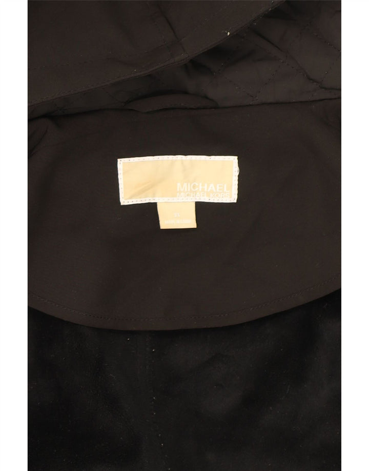 MICHAEL KORS Womens Hooded Raincoat UK 22 3XL Black Polyester Vintage Michael Kors and Second-Hand Michael Kors from Messina Hembry 
