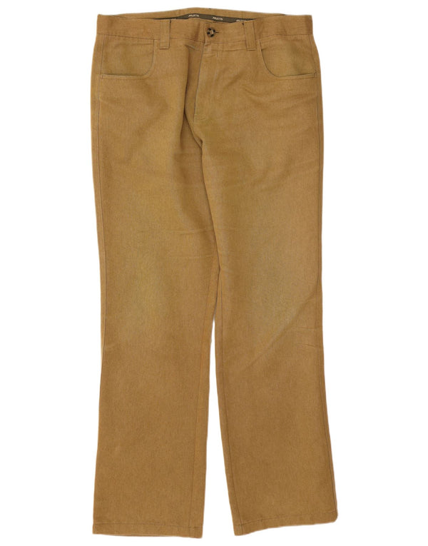 Musto Mens Straight Casual Trousers W36 L31 Beige Cotton