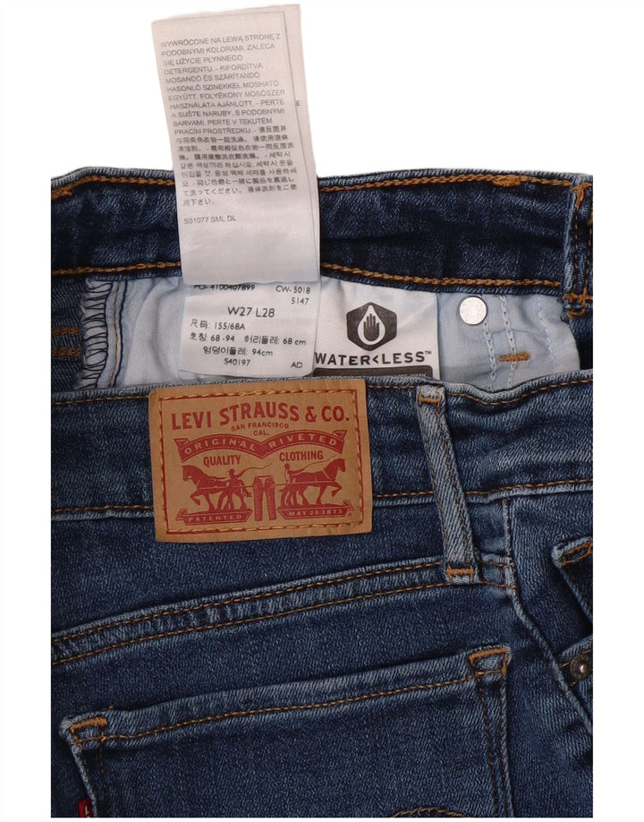 LEVI'S Womens 711 Distressed Skinny Jeans W27 L28  Blue Cotton