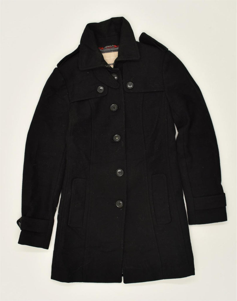 BANANA REPUBLIC Womens Overcoat UK 6 XS Black | Vintage Banana Republic | Thrift | Second-Hand Banana Republic | Used Clothing | Messina Hembry 