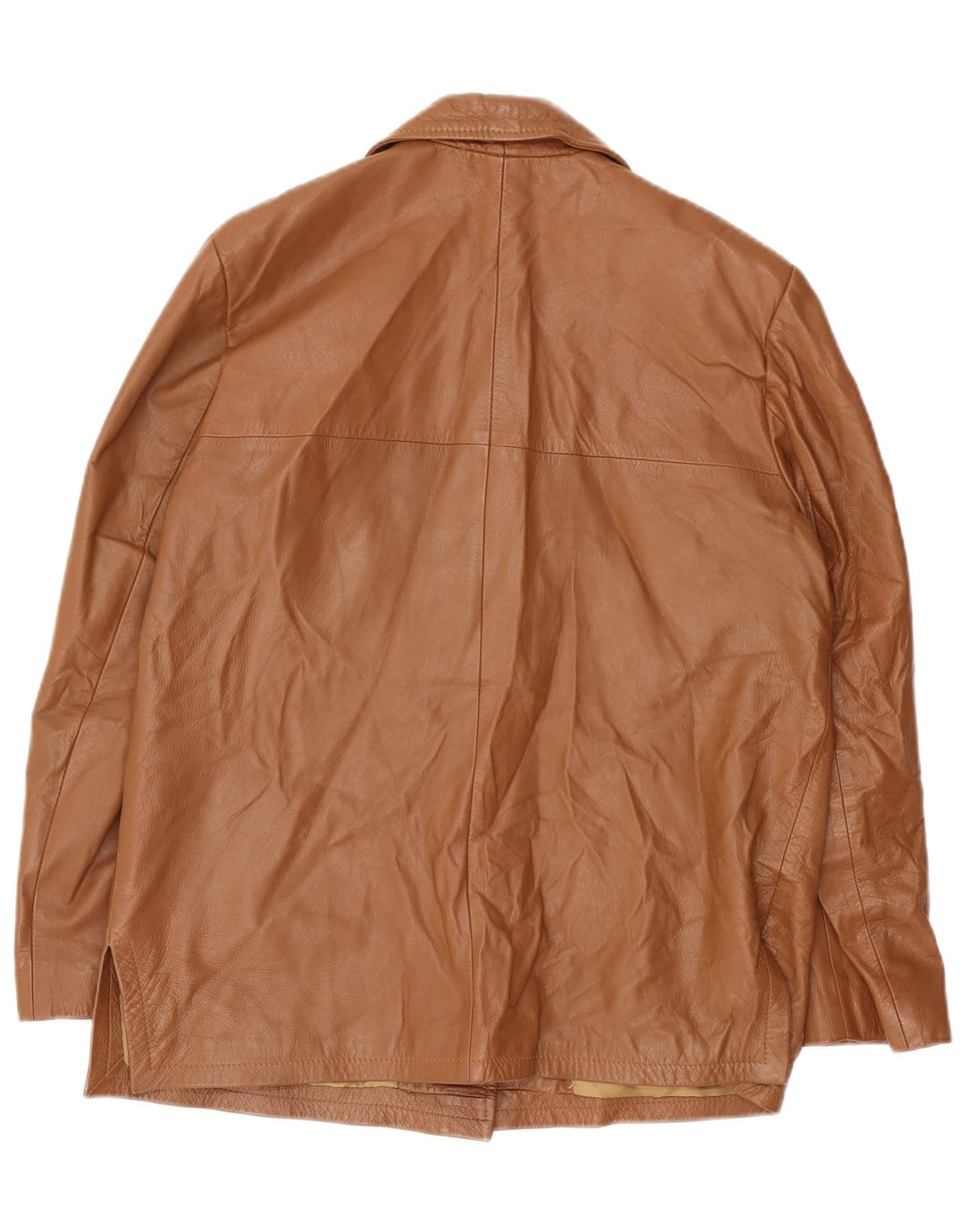 Vintage Womens Leather Jacket IT 44 Medium Brown Leather
