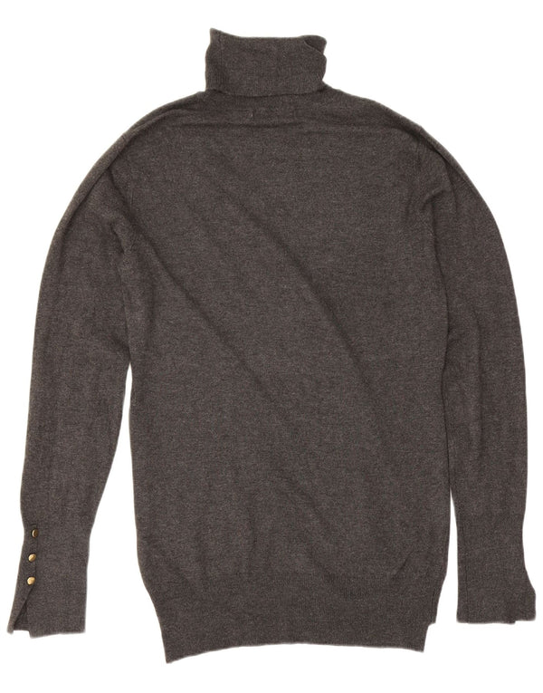 Zara Womens Roll Neck Jumper Sweater UK 14 Large Grey