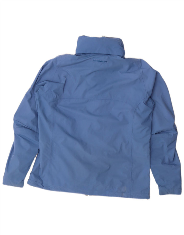 Mammut Womens Hooded Rain Jacket UK 16 Large Blue