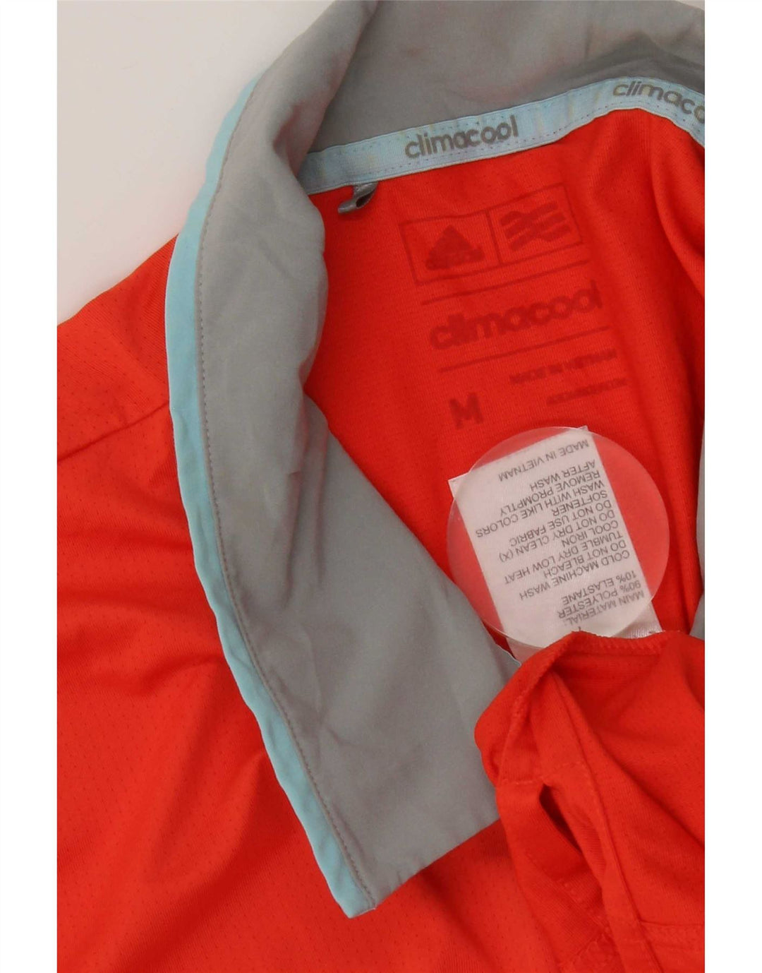 Adidas Mens Climacool Rugby Polo Shirt Medium Orange Polyester