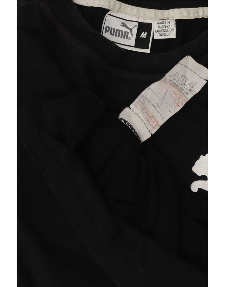 Puma Mens Graphic T-Shirt Top Medium Black Cotton
