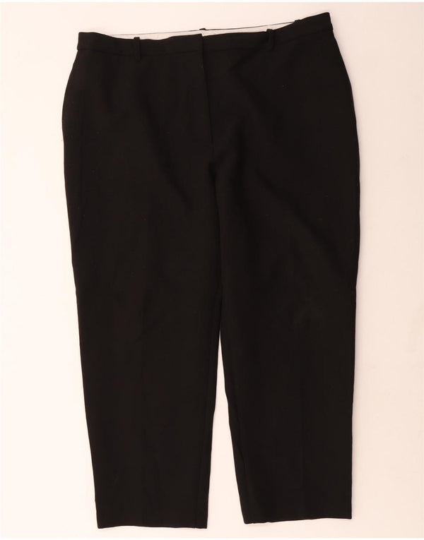 Marks & Spencer Womens Tapered Chino Trousers UK 20 2XL W40 L27 Black