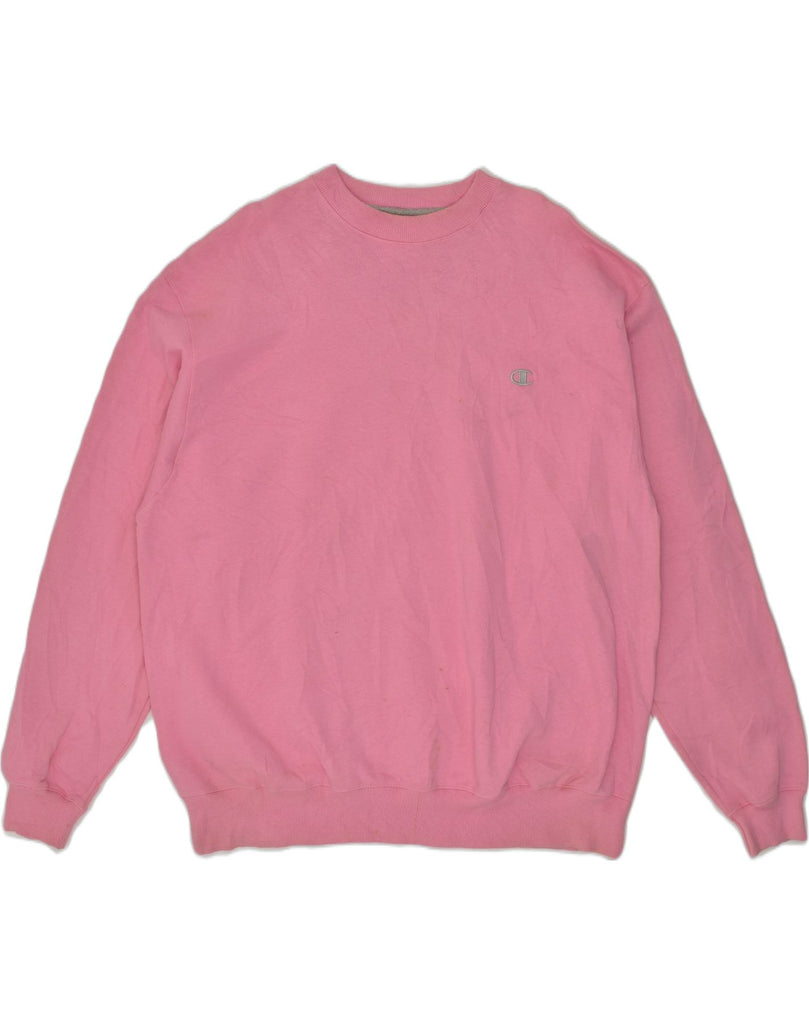 CHAMPION Womens Sweatshirt Jumper 2XL Pink Cotton | Vintage Champion | Thrift | Second-Hand Champion | Used Clothing | Messina Hembry 