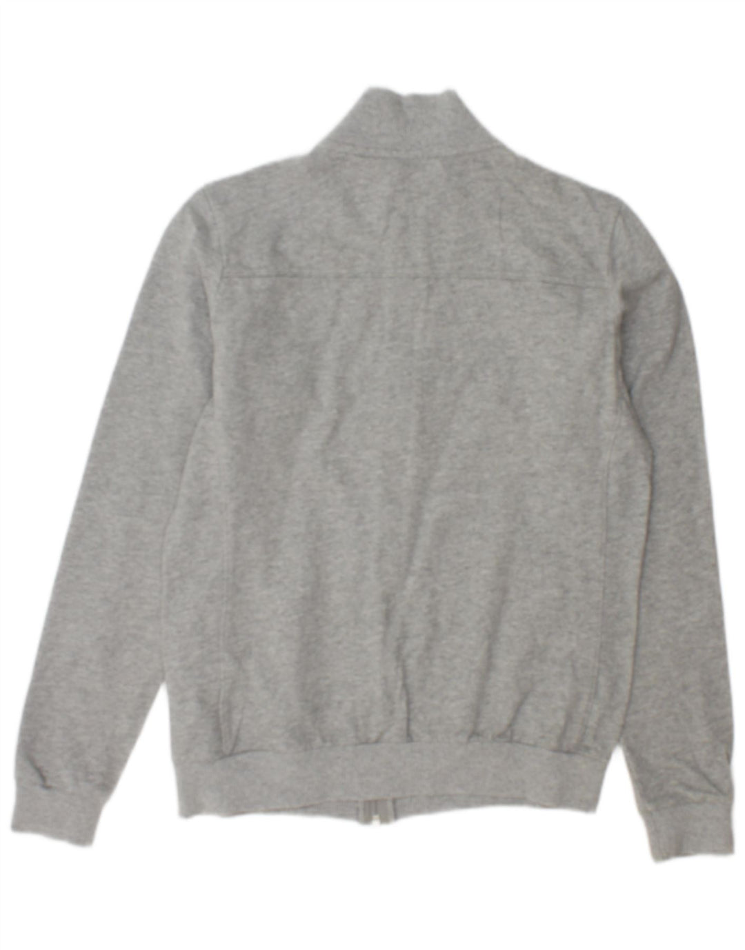 Nike Womens Tracksuit Top Jacket UK 12/14 Medium Grey Flecked Cotton
