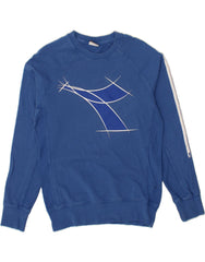 DIADORA Mens Graphic Sweatshirt Jumper Medium Blue