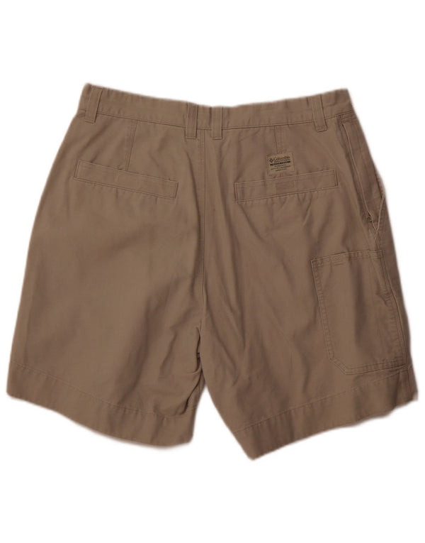 Columbia Mens Cargo Shorts W34 Large Beige Cotton