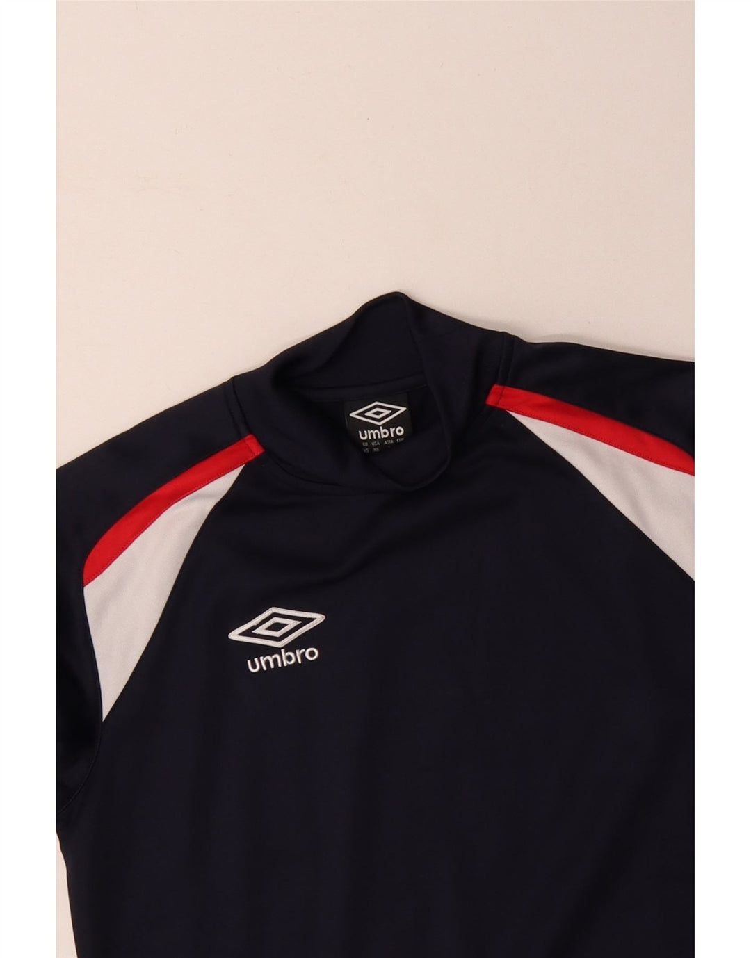 Umbro Mens Sweatshirt Jumper XS Navy Blue Colourblock Polyester