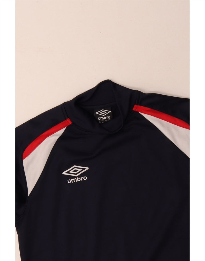 Umbro Mens Sweatshirt Jumper XS Navy Blue Colourblock Polyester