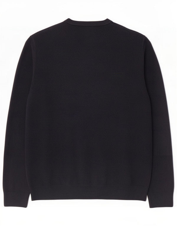 Marks & Spencer Mens V-Neck Jumper Sweater Large Navy Blue