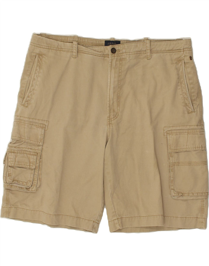 IZOD Mens Cargo Shorts W40 XL Beige Cotton | Vintage Izod | Thrift | Second-Hand Izod | Used Clothing | Messina Hembry 