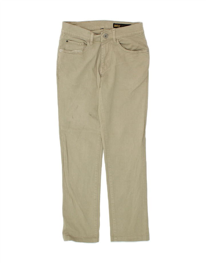 RIFLE Womens Straight Jeans W28 L28  Beige Vintage Rifle and Second-Hand Rifle from Messina Hembry 