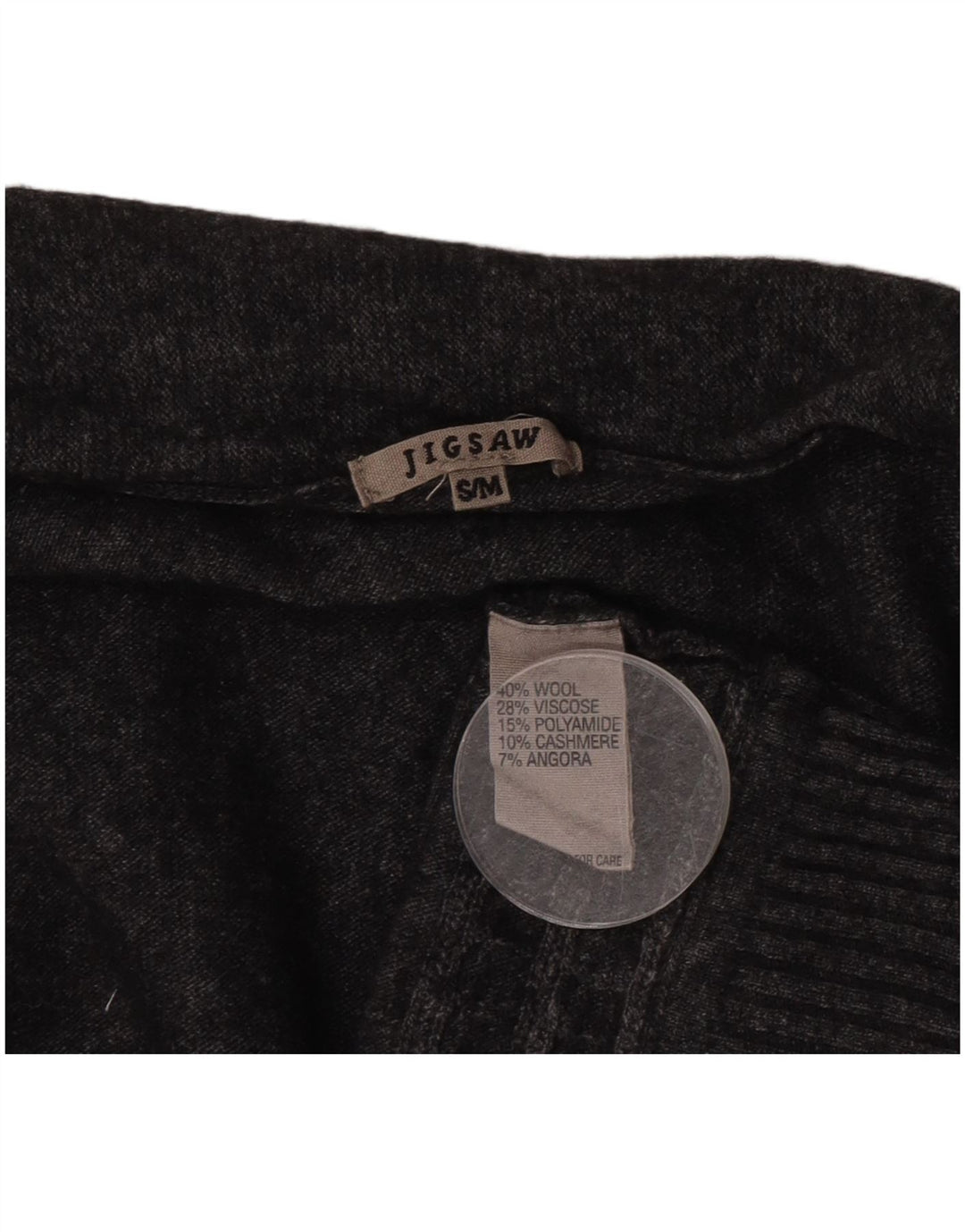 Jigsaw Womens Longline Cardigan Sweater UK 10 Small Grey Wool