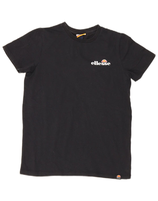 Ellesse Boys Graphic T-Shirt Top 8-9 Years Medium Black Cotton