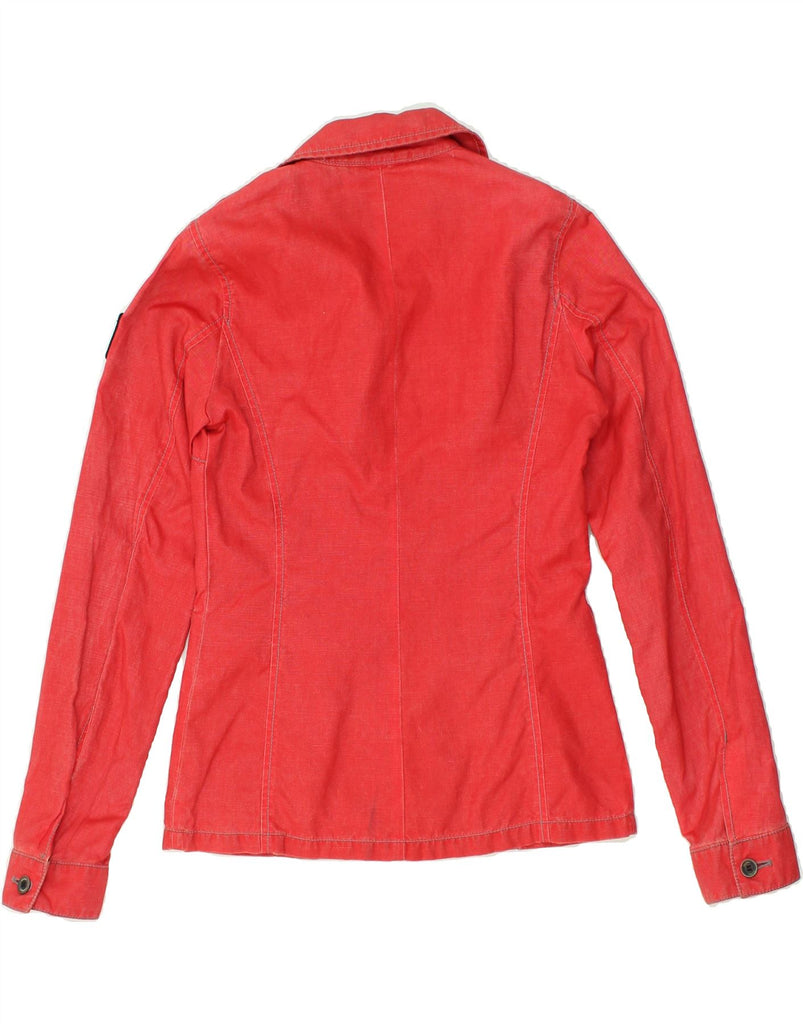 REFRIGIWEAR Womens Utility Jacket UK 12 Medium Red Nylon | Vintage Refrigiwear | Thrift | Second-Hand Refrigiwear | Used Clothing | Messina Hembry 