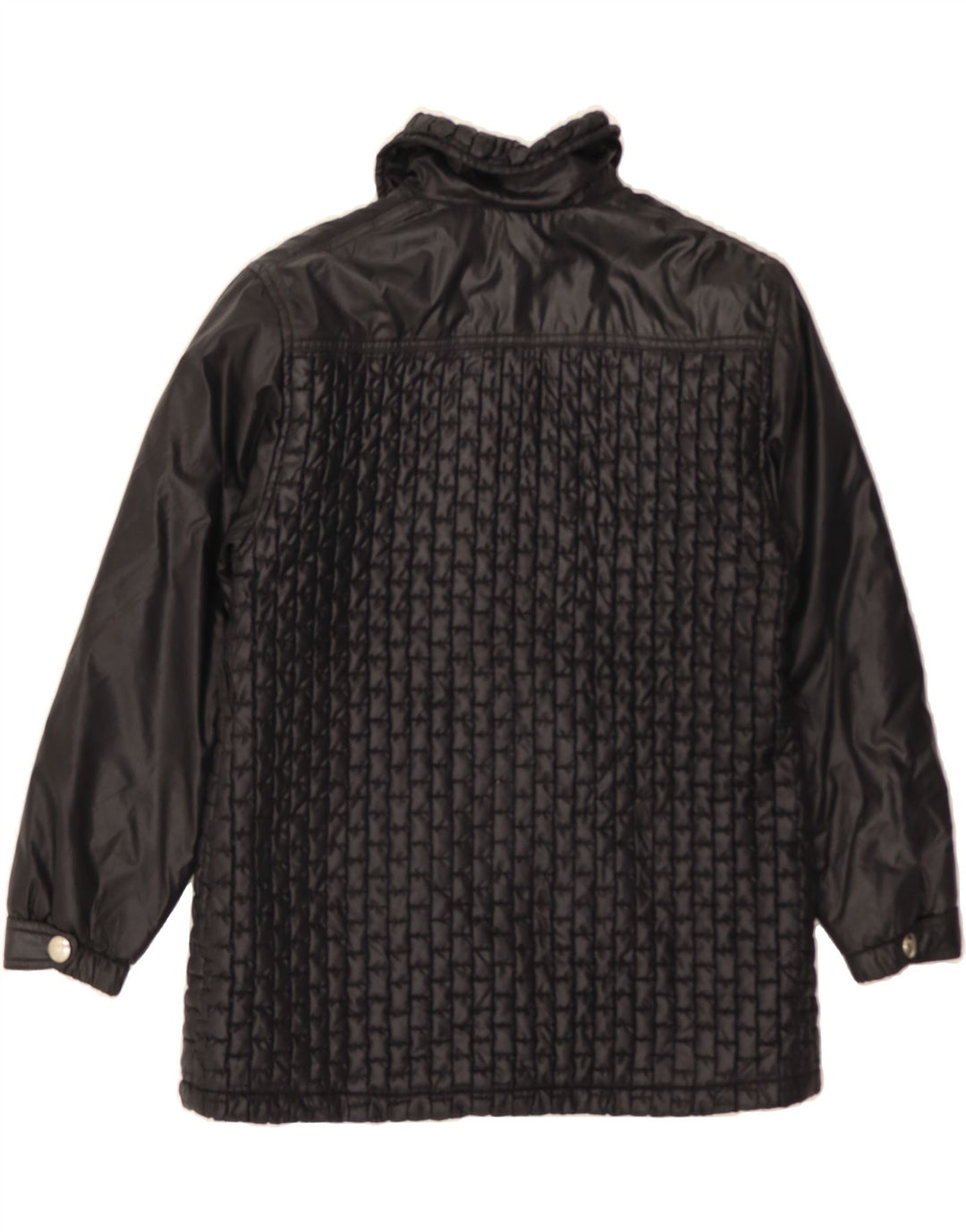 VINTAGE Womens Padded Jacket UK 14 Medium Black Polyamide Vintage Vintage and Second-Hand Vintage from Messina Hembry 