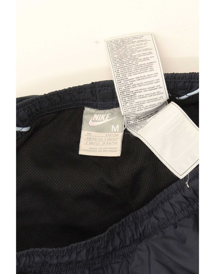 Nike Mens Tracksuit Trousers Medium Navy Blue Colourblock Nylon