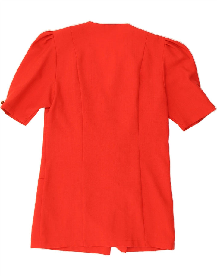 HERMANN LANGE Womens Short Sleeve Blazer Jacket EU 38 Medium Red Vintage Hermann Lange and Second-Hand Hermann Lange from Messina Hembry 