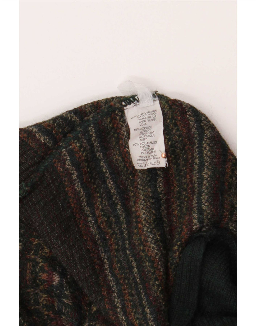 Rodes Mens Cardigan Sweater 2XL Brown Geometric Wool