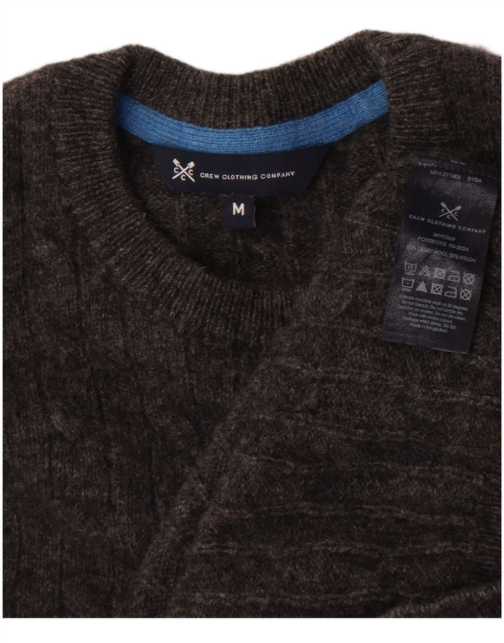 Crew Clothing Mens Crew Neck Jumper Sweater Medium Grey Lambswool