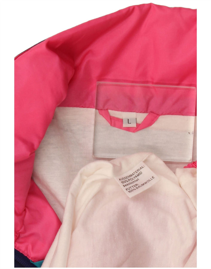 Vintage Mens Anorak Jacket UK 40 Large Pink Colourblock Polyamide