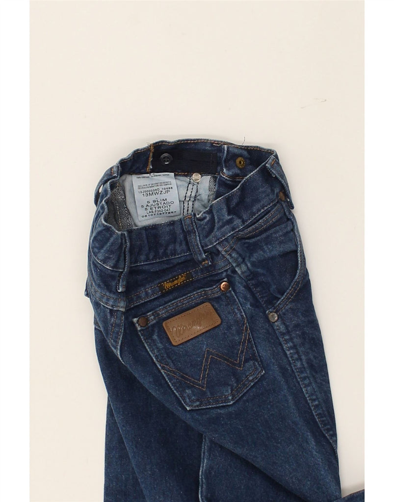 WRANGLER Boys Slim Straight Jeans 4-5 Years W20 L18  Blue Cotton | Vintage Wrangler | Thrift | Second-Hand Wrangler | Used Clothing | Messina Hembry 