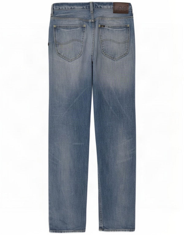Lee Mens Daren Straight Jeans W32 L34 Blue Cotton