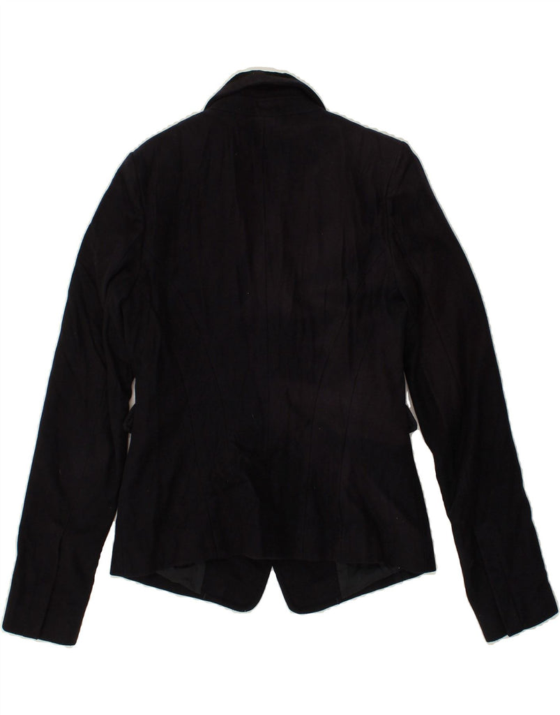 PINKO Womens Double Breasted Blazer Jacket UK 10 Small Navy Blue Wool | Vintage Pinko | Thrift | Second-Hand Pinko | Used Clothing | Messina Hembry 