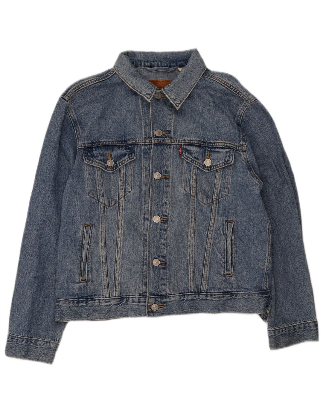 Levi's Mens Denim Jacket UK 38 Medium Blue Cotton