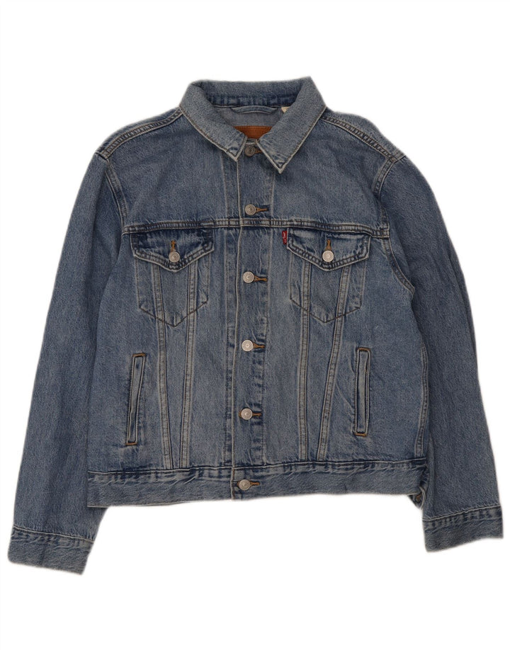 Levi's Mens Denim Jacket UK 38 Medium Blue Cotton