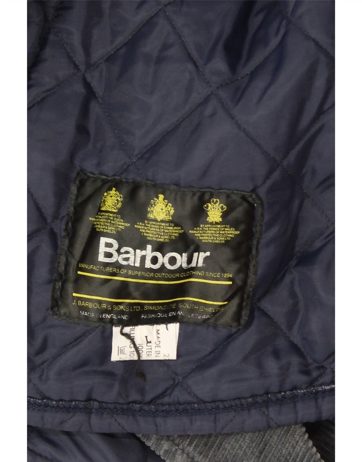 Barbour Mens Quilted Jacket UK 40 Large Navy Blue Nylon