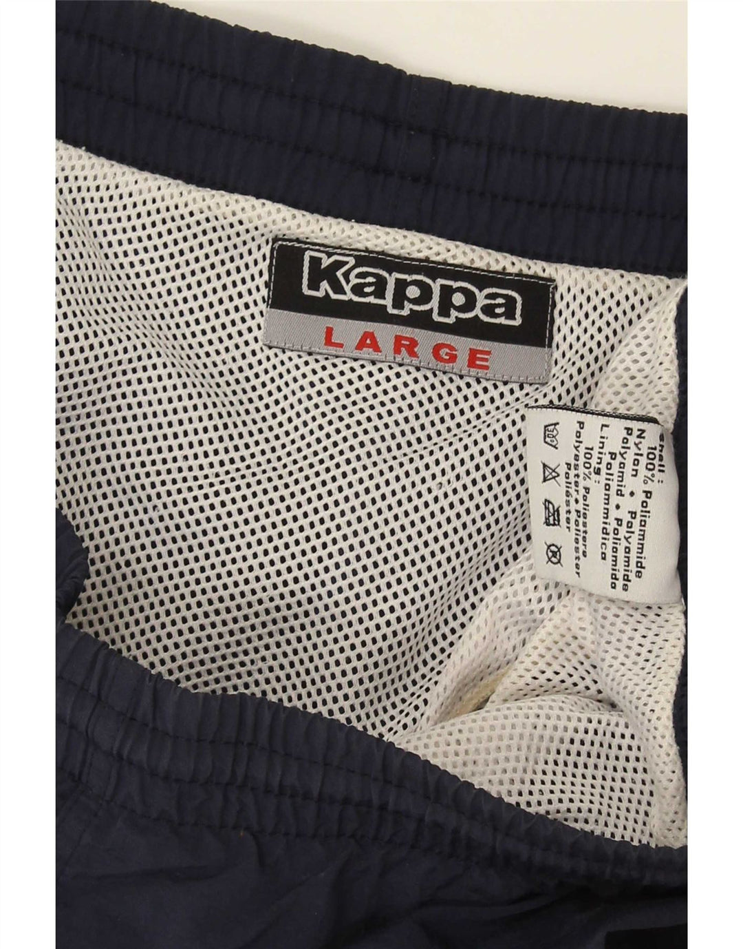 Kappa Mens Sport Shorts Large Navy Blue Nylon