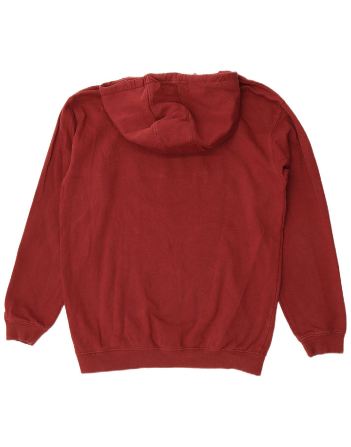 Fila Mens Graphic Hoodie Jumper Medium Maroon Cotton
