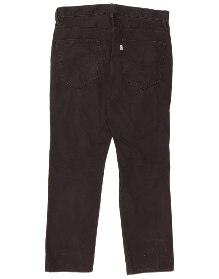 Levi's Mens Straight Chino Trousers W32 L27 Black Cotton