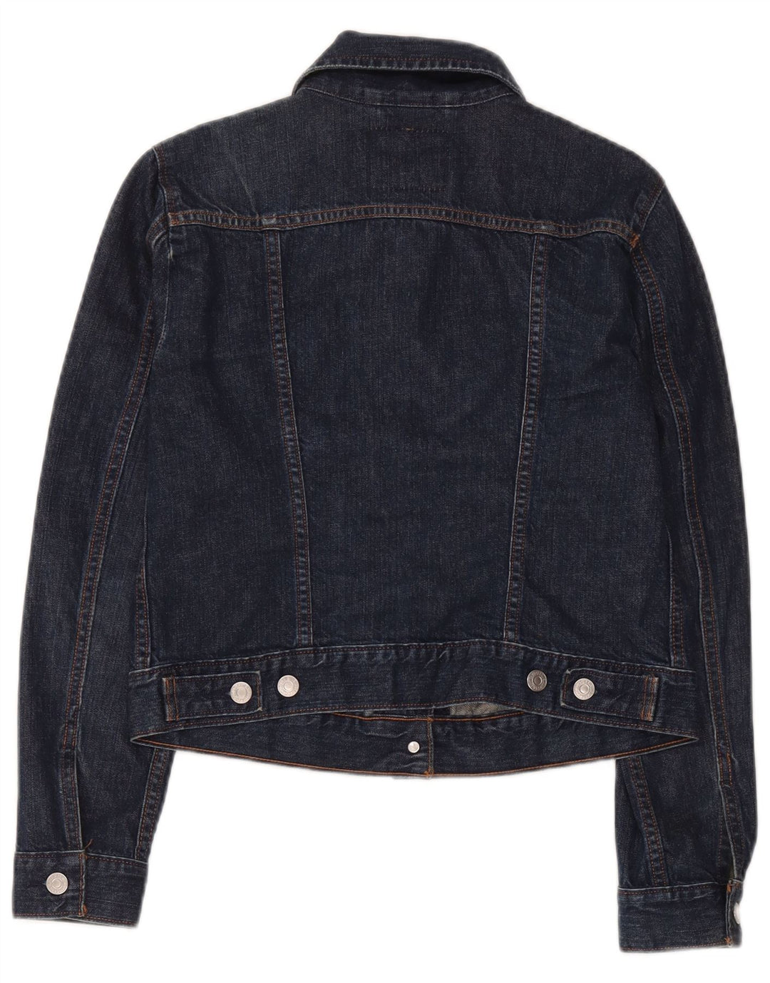 Levi's Womens Crop Denim Jacket UK 12 Medium Navy Blue Cotton