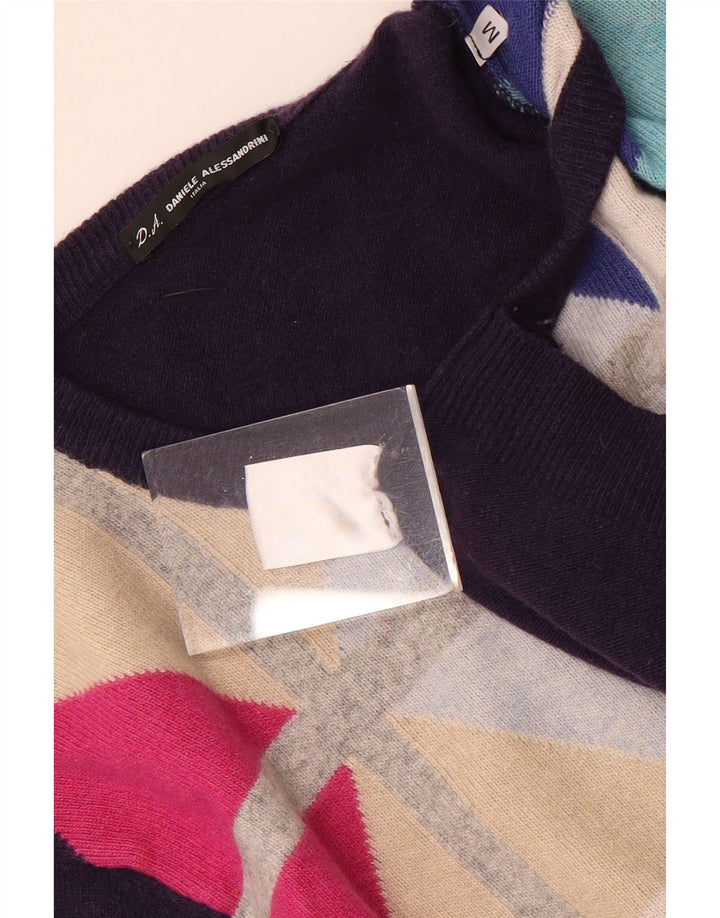 Daniele Alessandrini Mens Crew Neck Jumper Sweater Medium Purple