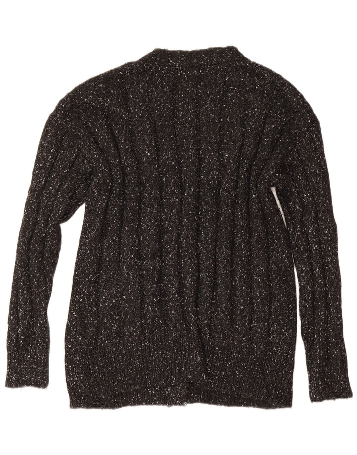 Marks & Spencer Womens Oversized Cardigan Sweater UK 16 Large Grey Flecked